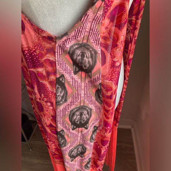 Maaji Swim Coverup Neon with Funky Detail and Wolf Design - Picture 3 of 6